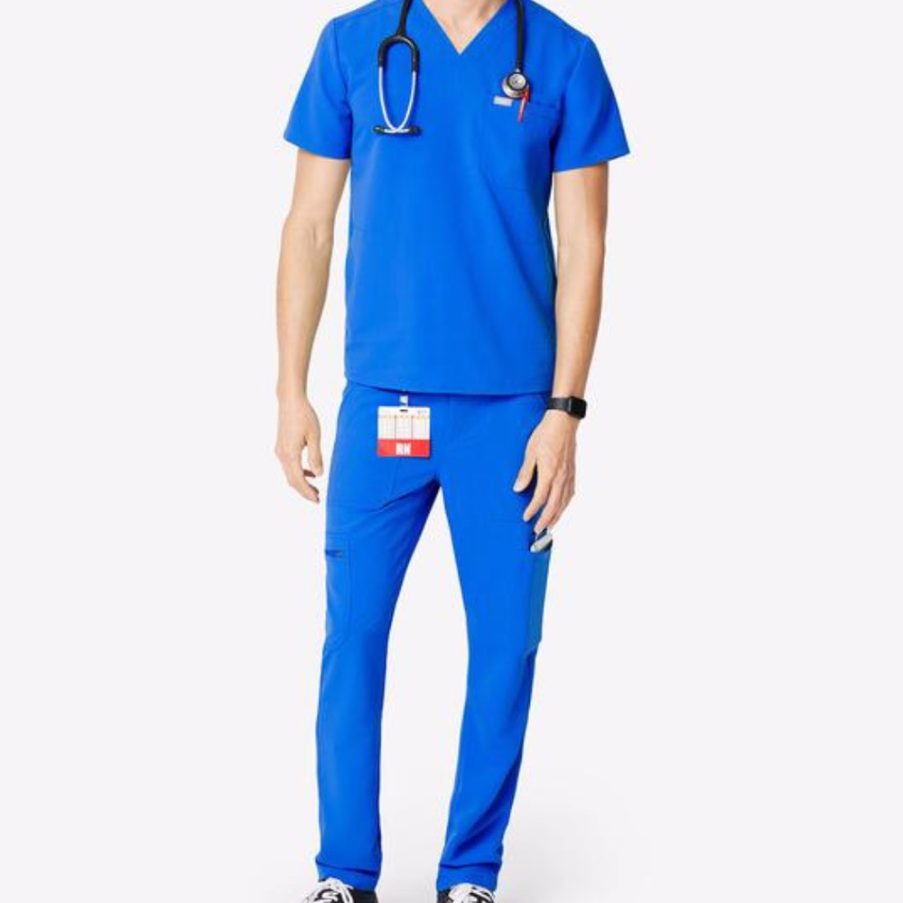 MENS Wear Figs Scrub Set in Royal Blue